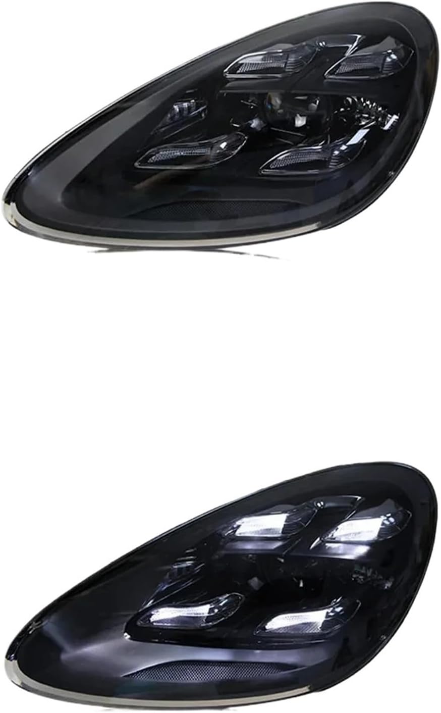 Pair Full LED Headlight assembly LED 2007-2008 2009 2010 Compatible With Porsche Cayenne S GTS 958.1 958.2 Upgrade Matrix Laser headlights(Right-hand drive)