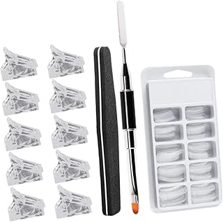 FRCOLOR 2 Conjuntos De Extensão De Unhas Conjunto De Esmalte De Gel Barniz De Gel Para Uñas Kits De Ornamento De Esmalte De Gel Moldes De Unhas Pontas De Unhas De Estilete Plástico Branco