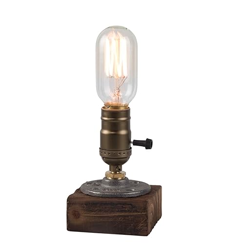 Vintage Table Lamp, Industrial Dimmable Nightlight Steampunk Desk Lamp with