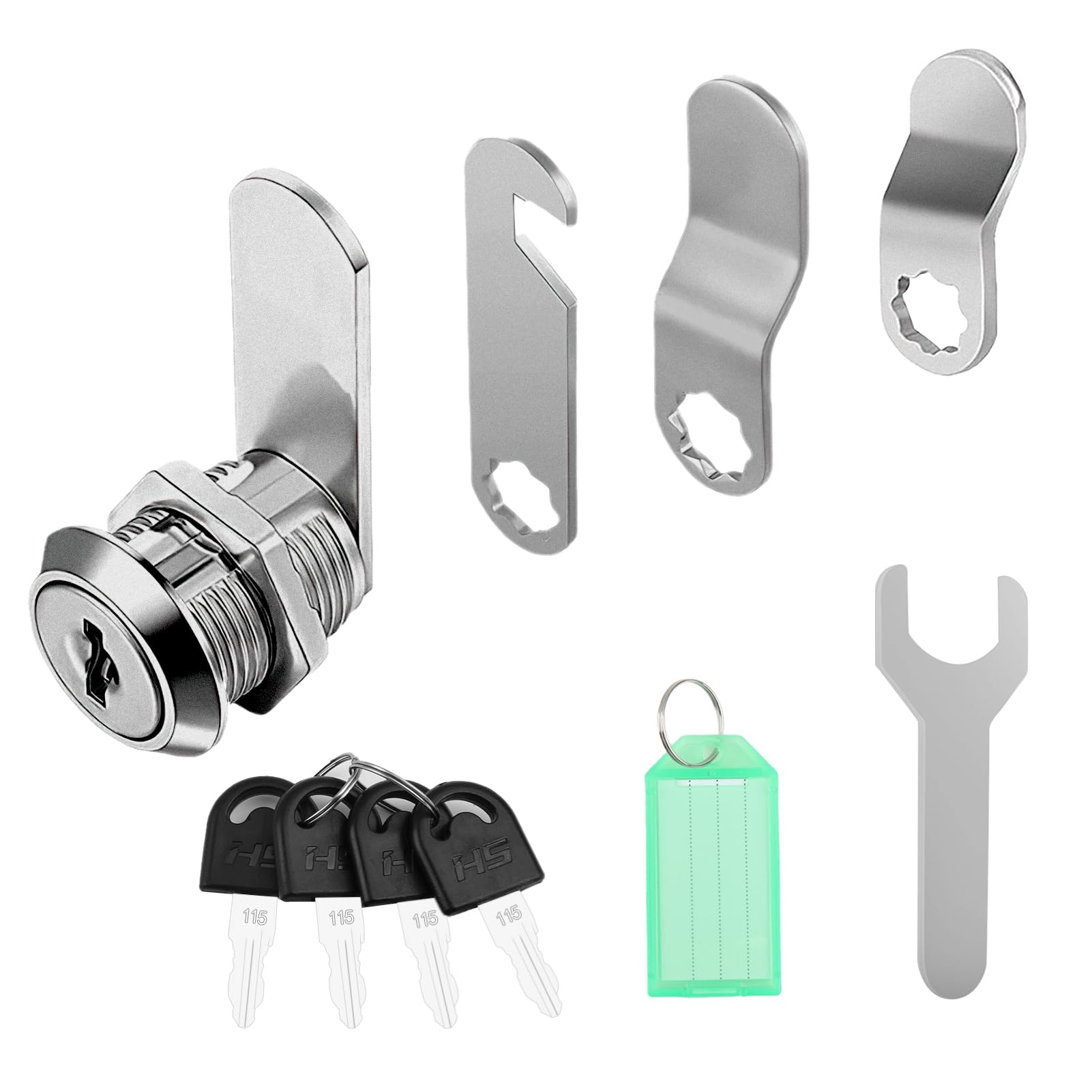 Taoduod Cerradura para Buzón 16mm Cerradura de Buzón de Seguridad Cerradura de Palanca de Correo con 4 Llave 4 Placas de Bloqueo Cerradura de Puerta de Armario Cerradura de Leva para Cajón de Gabinete