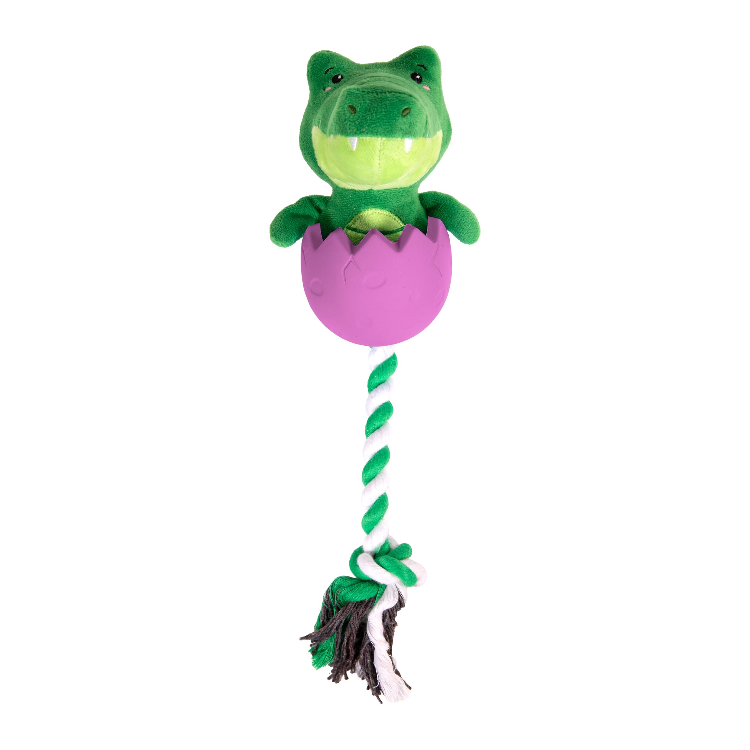 Rosewood 3-In-1 Crocodile Dog Toy – Plush, Rope & Rubber Interactive Dog Toy with Squeaker – Durable Chew, Tug & Fetch Toy for Small, Medium and Large Dogs