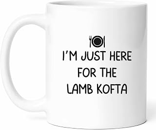 Funny Lamb Kofta Lover Mug - Mediterranean Coffee Cup - Flavorful Dish Funny Gift From - Grilled Meat Tea Mugs - Savory Meal Cups - 11 Oz Ceramic Gifts For Food Lovers, Birthday, Him, Her, Christmas