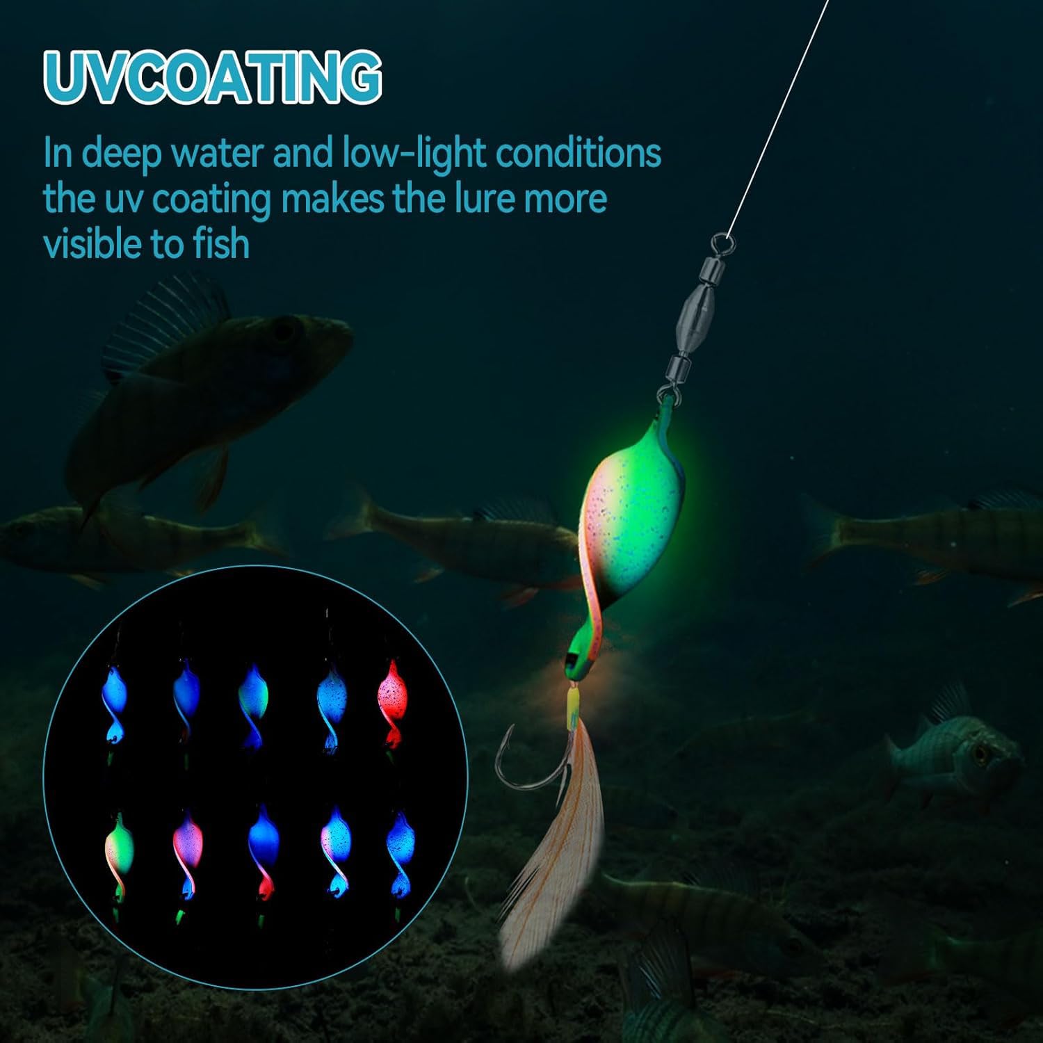Lot de 10 Ensemble de Cuillères àTruite Spoons, Leurres de Pêche Kit Spinnerbaits 3g, Cuillere Peche Truite, Appât à Truite, Kit d'Appâts de Pêche Portable avec Boîte