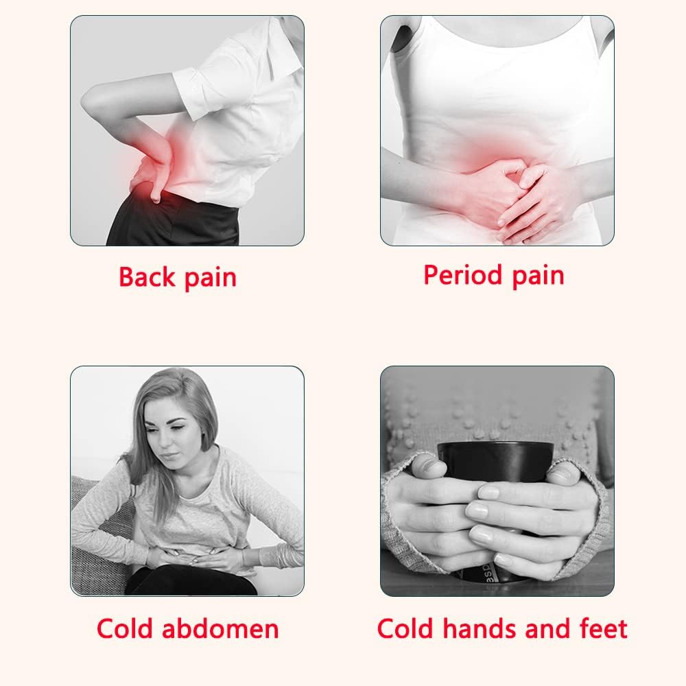 Heating Pad for Period Cramps, Portable Cordless Electric Belt Pain Relief Device with 6 Heat Levels and 12 Massage Modes, Menstrual Cramps and Cold, Gets Hot Tools Are Suitable For Women, Girls Gifts - Image 2