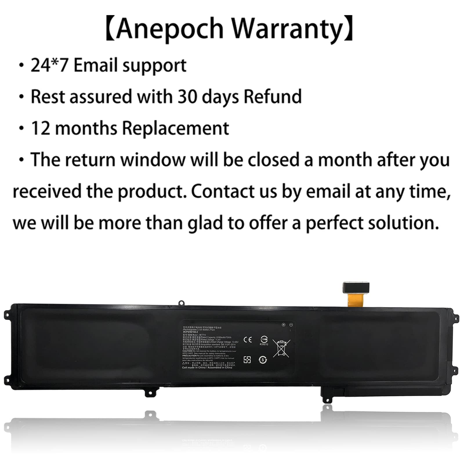 Amazon.com: Anepoch BETTY4 Laptop Battery Replacement for Razer 