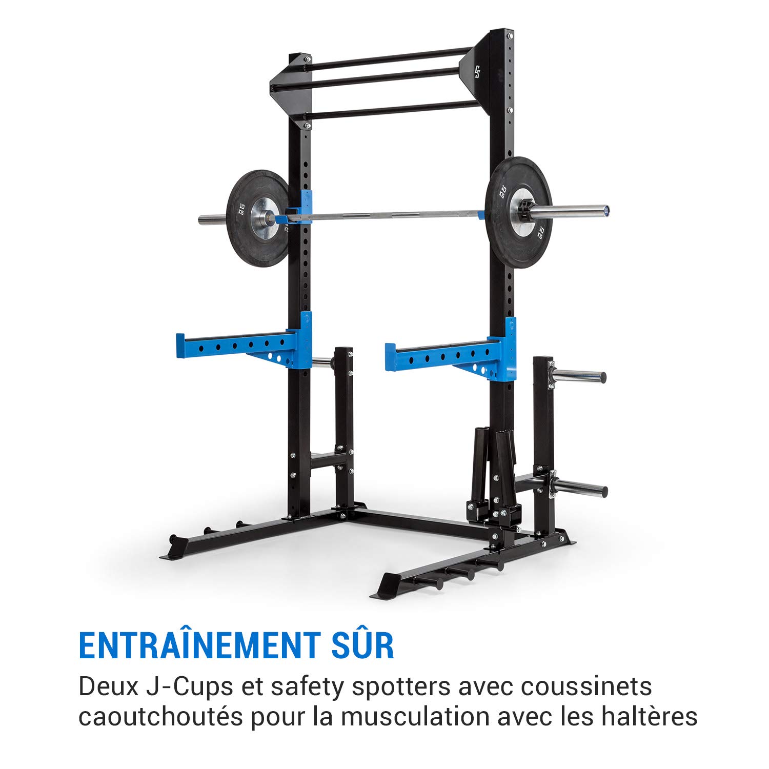 CAPITAL SPORTS Amazor - Tour de Musculation, Cage Traction, Station Traction, Safety Spotter