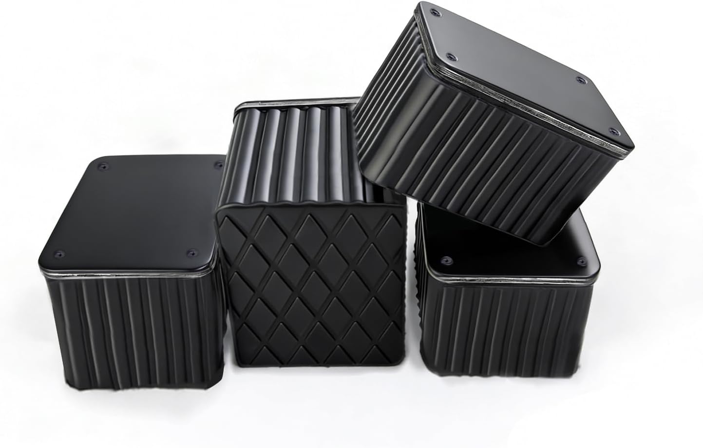 Rubber Blocks for Car Lift, Auto Lift Pads with Nylon Anti-Cut Layer, Non-Slip Spacer Blocks for Racks and Jacks, 6000lbs Capacity, 4 Pack of 6-1/3" x 4-3/4" x 2"
