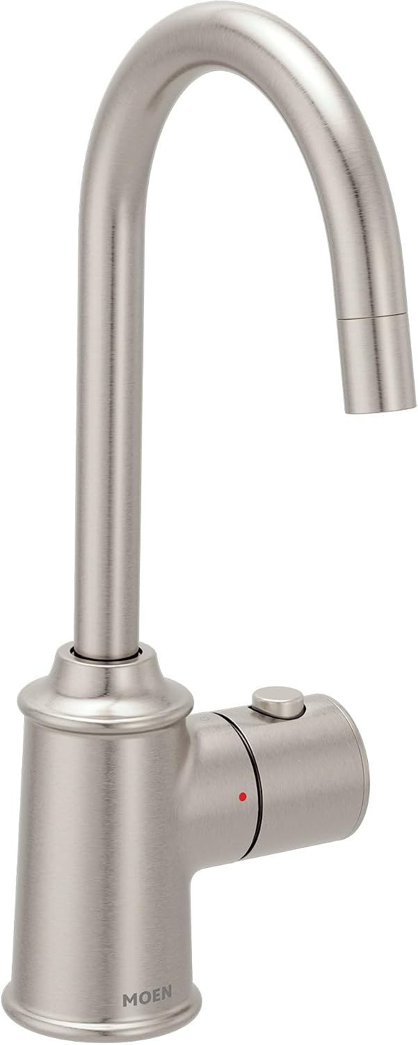 Moen Instant Hot SIP Faucet with Insulated Spout, Spot Resist Stainless, 2-Step Activation and Hands-Free Filling, Requires Tank (Sold Separately), IH7600SRS