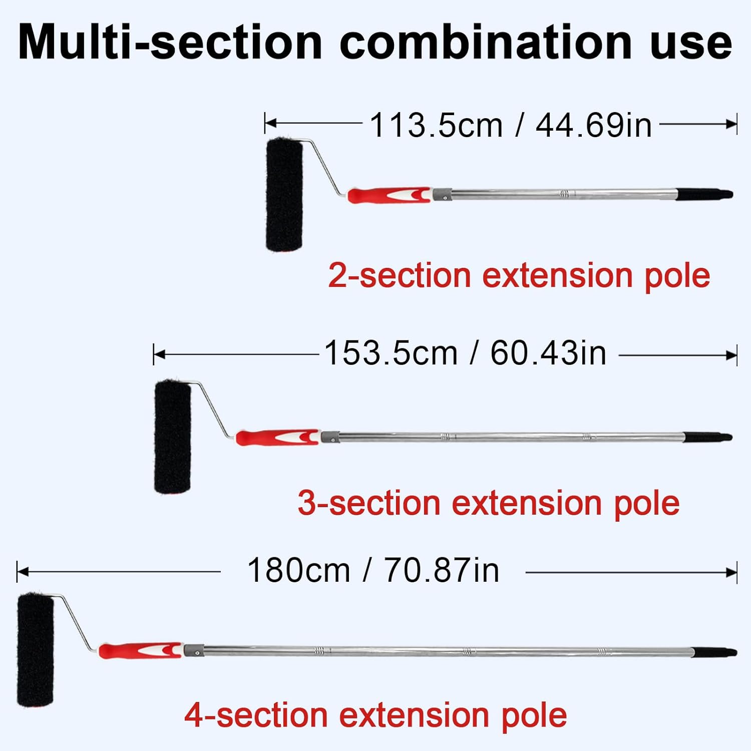 Drywall Compound Roller 5pcs/Set, Texture Roller Thread in Handle Mud Roller with Extension Pole for Wall Surface Repair Products