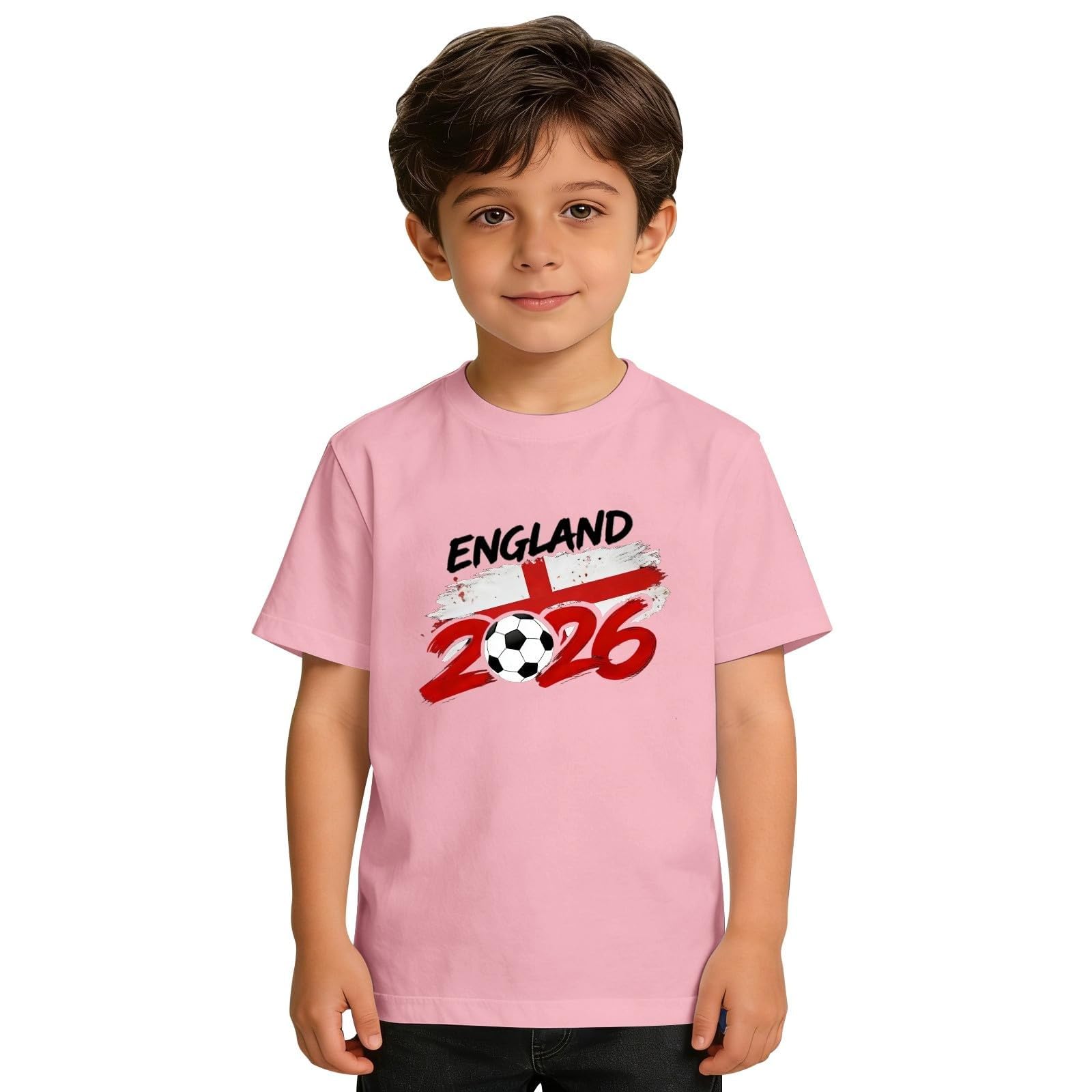TEPTDirio Kids England Football Shirts 2026 World Cup Short Sleeve Graphic Printd Kids Clothes Lightweight Breathable Outdoor Training Sports Boys T Shirts Summer Retro Soccer Boys Polo Shirt โ image 1