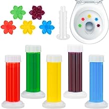 SKYZONE EXPORT 2pcs Toilet Cleaning Gel Flower Bathroom Cleaner Toilet Fresheners Air Fresher For Remove Bad Smell Bad Odor, Long-Lasting Refills Gel Stamp Injection Multicolor Pack of 2