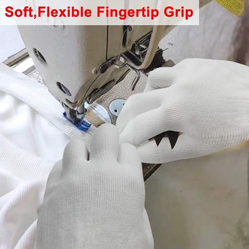 Miniatura 7 de JM-FUHAND Guantes de acolchado para costura de movimiento libre, guantes diseñados para acolchar, manualidades, costura (pequeño, 1 par)