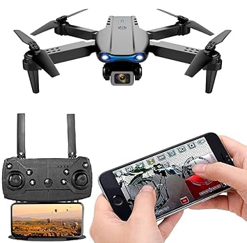 MOKIRIA Foldable Toy Drone With Hq Wifi Camera Remote Control For Kids Quadcopter With Gesture Selfie, Flips Bounce Mode, App One Key Headless Mode Functionality - Multicolor