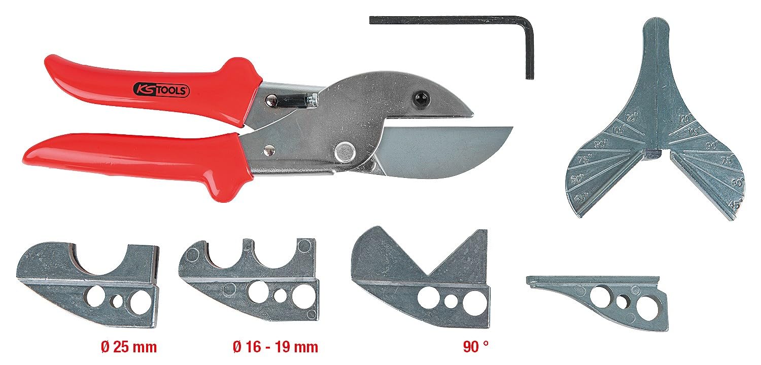 KS Tools 123.0075 Juego de tijeras para mangueras y tubos de plástico, 7 pzs