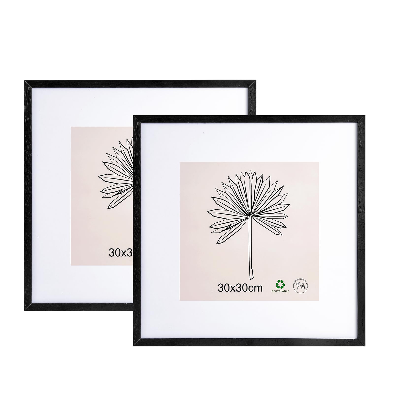 LYYYYX Bilderrahmen mit Antireflex Acrylglas Rahmen zum senkrechten oder waagerechten Aufhängen Fotorahmen für Poster, Puzzles
