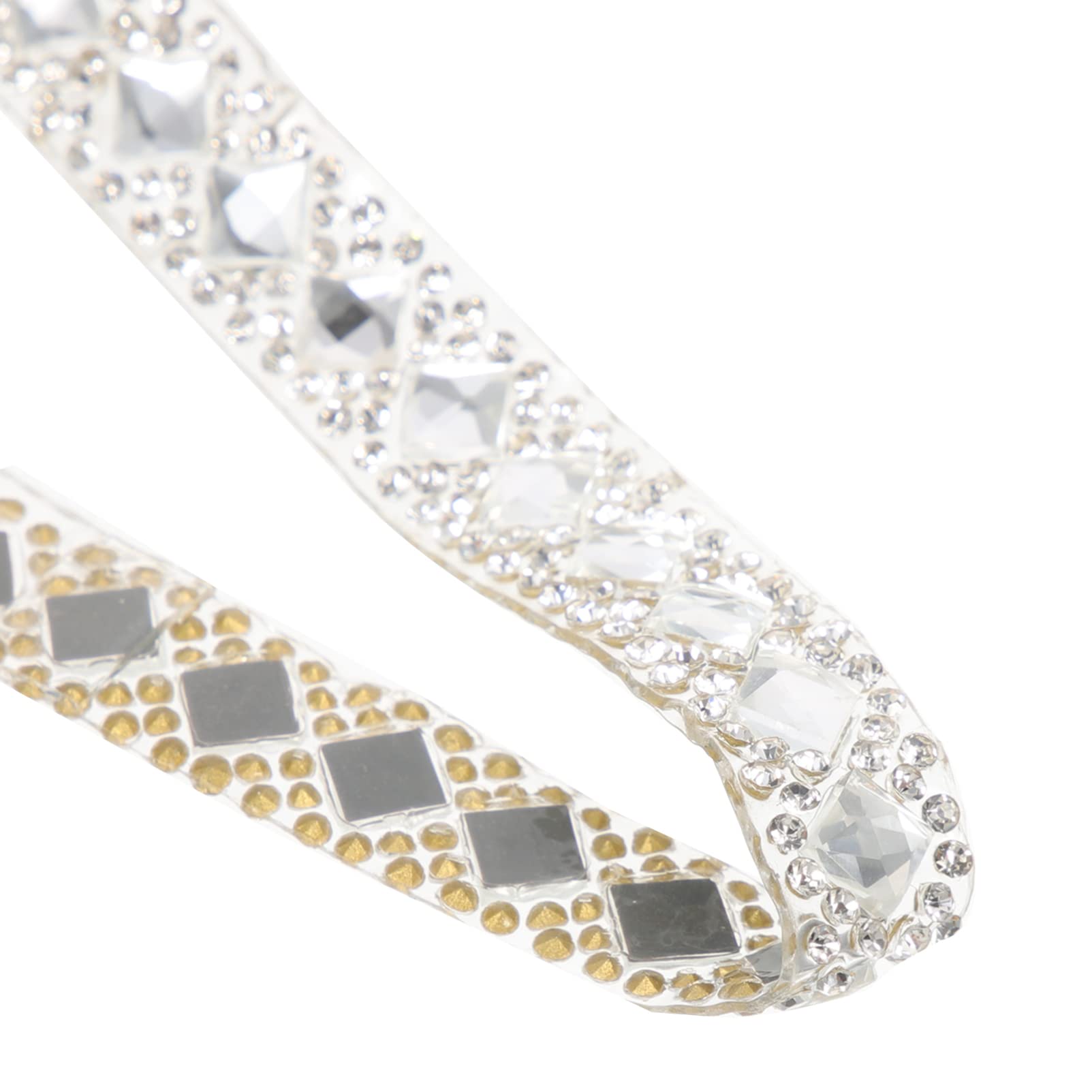 Cinta de diamantes de imitación autoadhesiva, cinta de diamantes ostentosos, rollo de adorno de cristal, pegatina de gema para manualidades de bricolaje, decoración de vestido de boda para teléfono