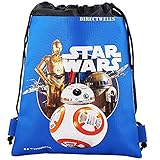 Disney Star Wars Robot BB Authentic Licensed Drawstring Bag Backpack (Blue)