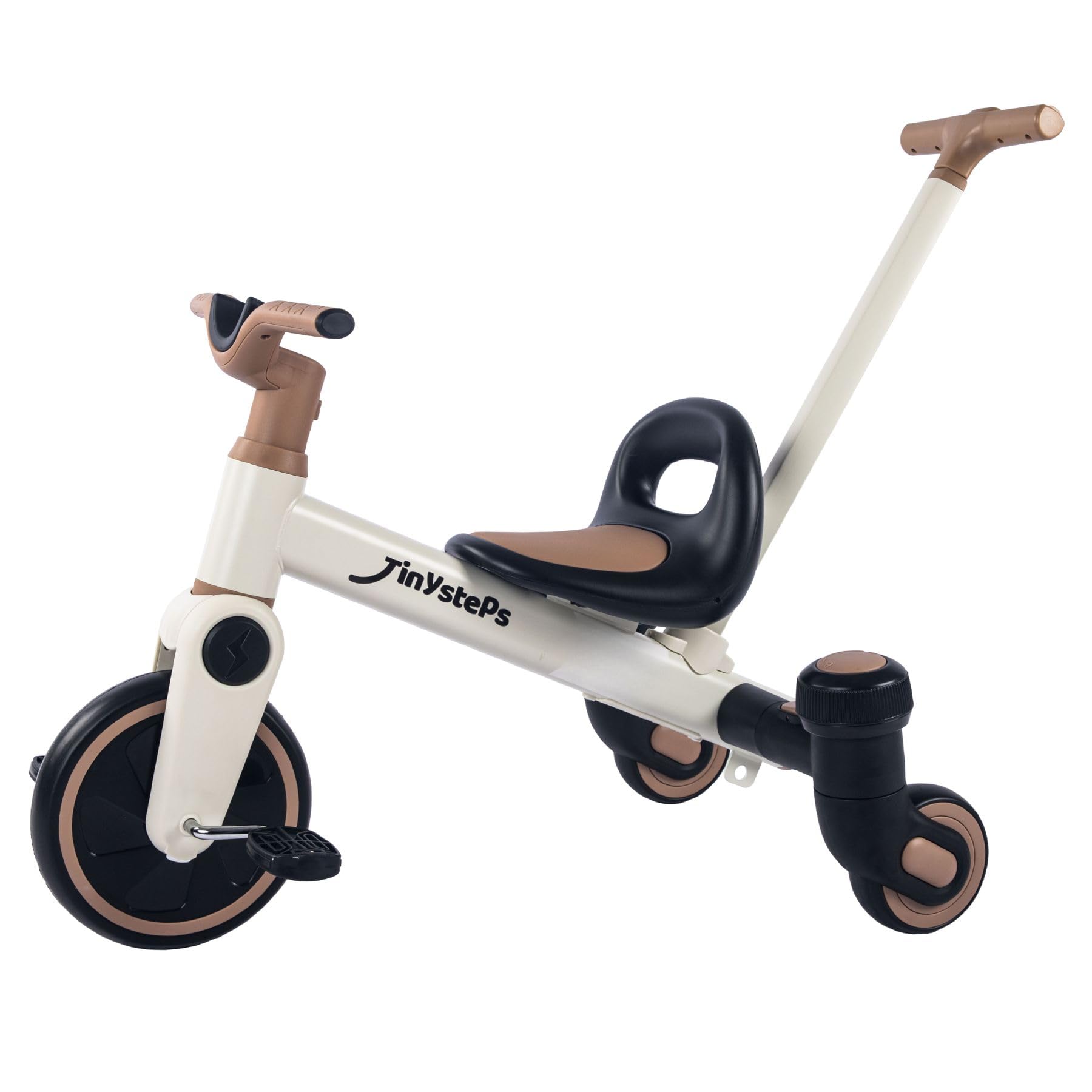 Luddy_JinYsteps 4-in-1 Kids Trike - Convertible Push Bike to Drift Trike for 18M-5 Years, Adjustable Push Rod (49.5-82.5cm), Lightweight PP Frame (3.3kg) with EVA Silent Wheels, No Tools Assembly