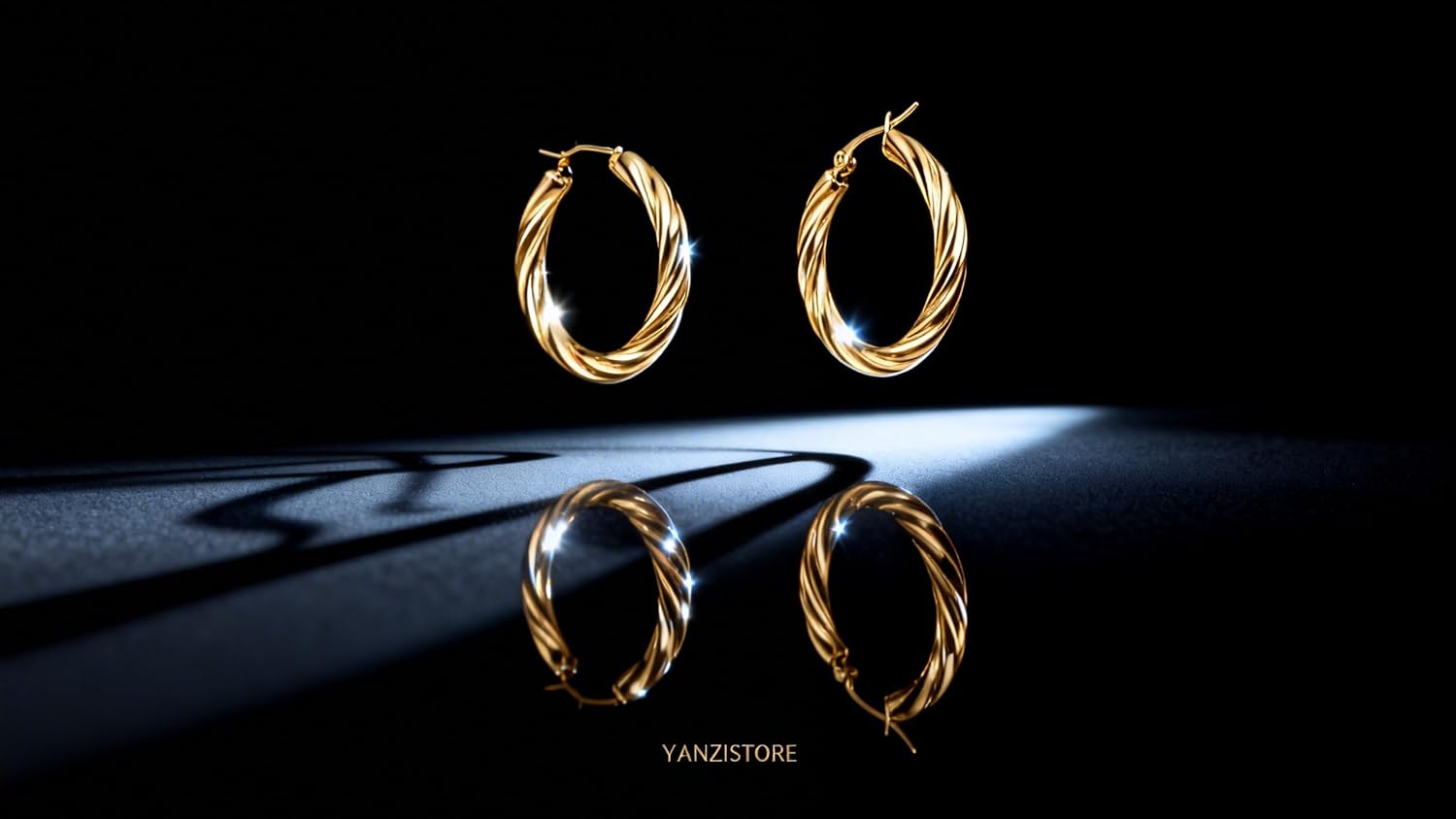 European and American style woven earrings and fashionable gold twist earrings are both very popular