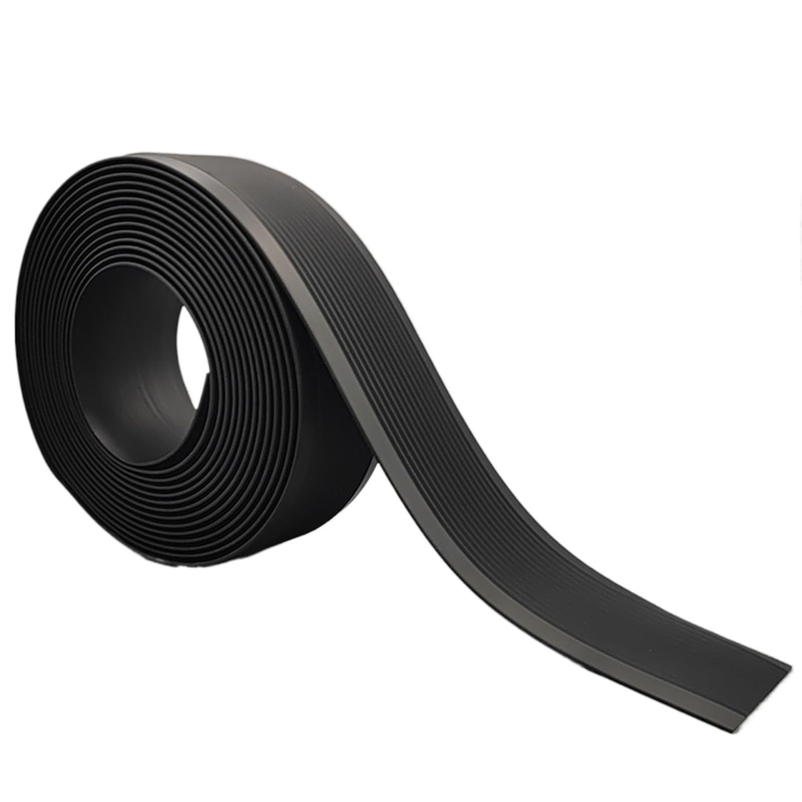HAGJII Pvc Anti-Slip Floor Transition Strip Self-Adhesive Seamless Floor Divider Threshold Strip for Hardwood, Tile & Laminate Floor Divider Strip(100MM_BLACK)