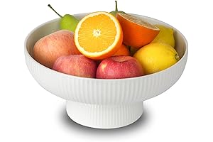 Elegant Ceramic Fruit Bowl with Drainage