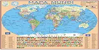 Mapa Escolar Mundi Politico 120 x 90 cm x 1 Unidade, Multimapas 203, Multicor, Pacote de 1
