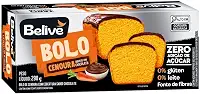Bolo de Cenoura com Cobertura de Chocolate Sem Glúten Sem Açúcar Sem Leite Belive 290g