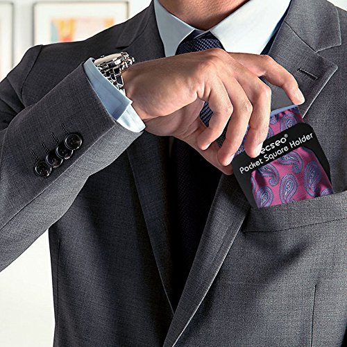 Pocket Square Guard For Men Suits, Ecseo Mens Pocket Square Holder/Folder - 1 Pack #TOP4