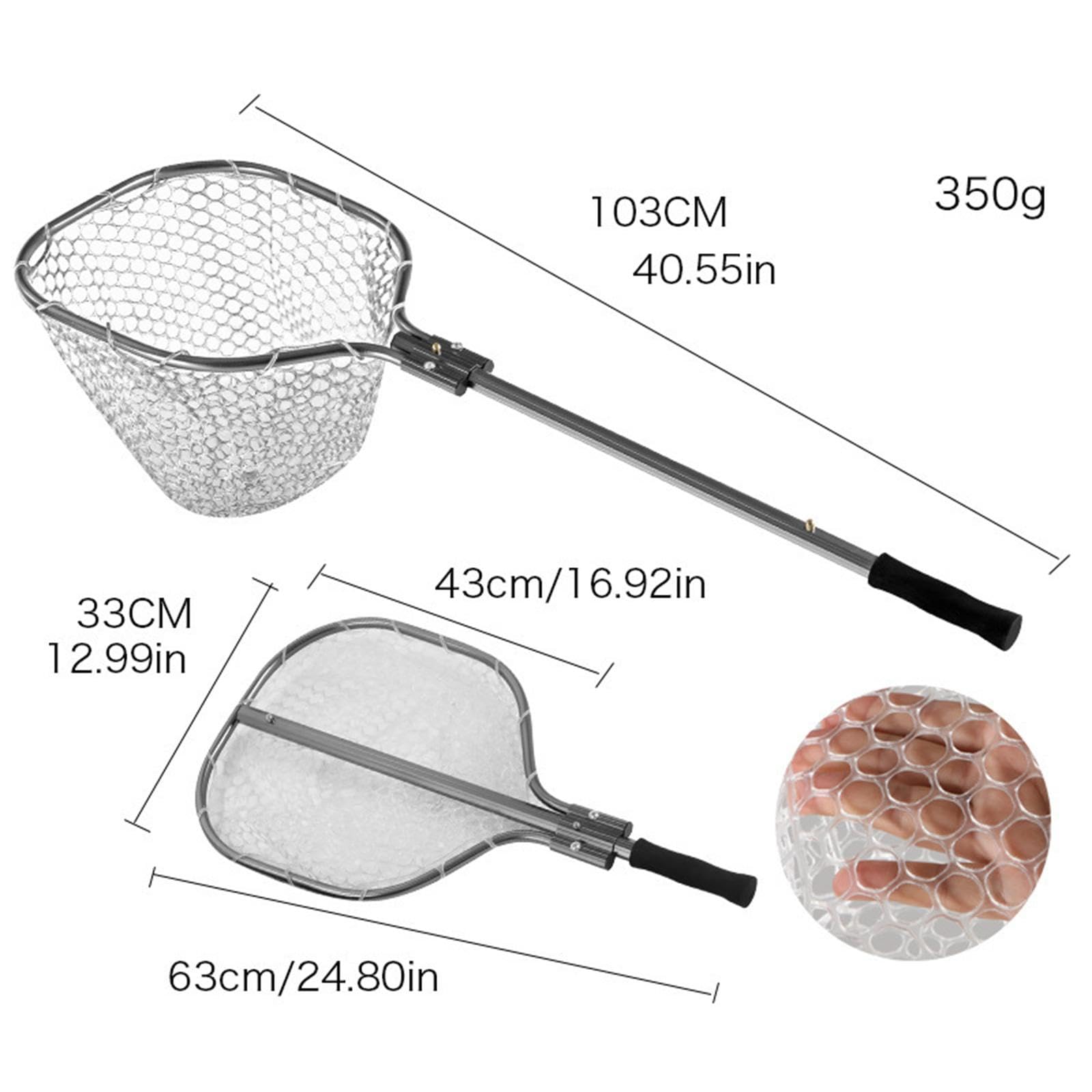 Guadino da Pesca in Lega di Alluminio Pieghevole, con Impugnatura Ergonomica, Leggero E Antiscivolo.