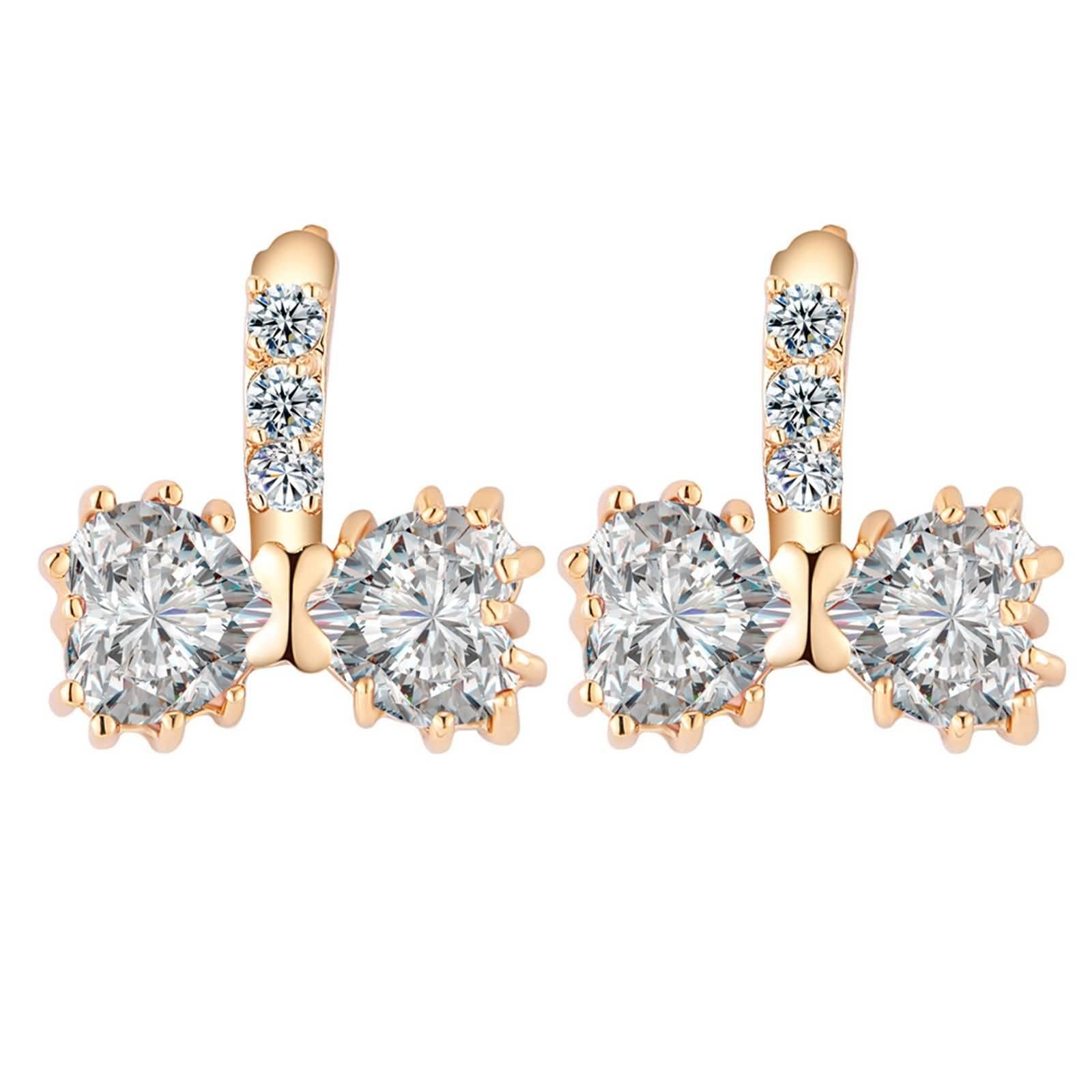 Boucles d'oreilles or 9K nœud papillon pour rayonner au quotidien