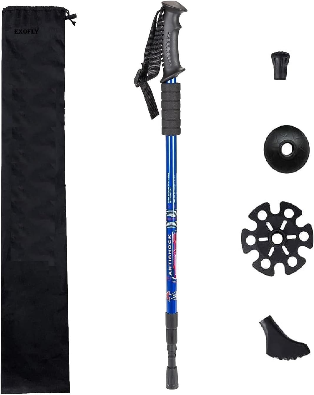 Hiking Trekking Poles, Collapsible,Lightweight, Anti Shock, Hiking or Walking Sticks,Adjustable Hiking Pole for Men and Women, All Terrain Accessories and Carry Bag