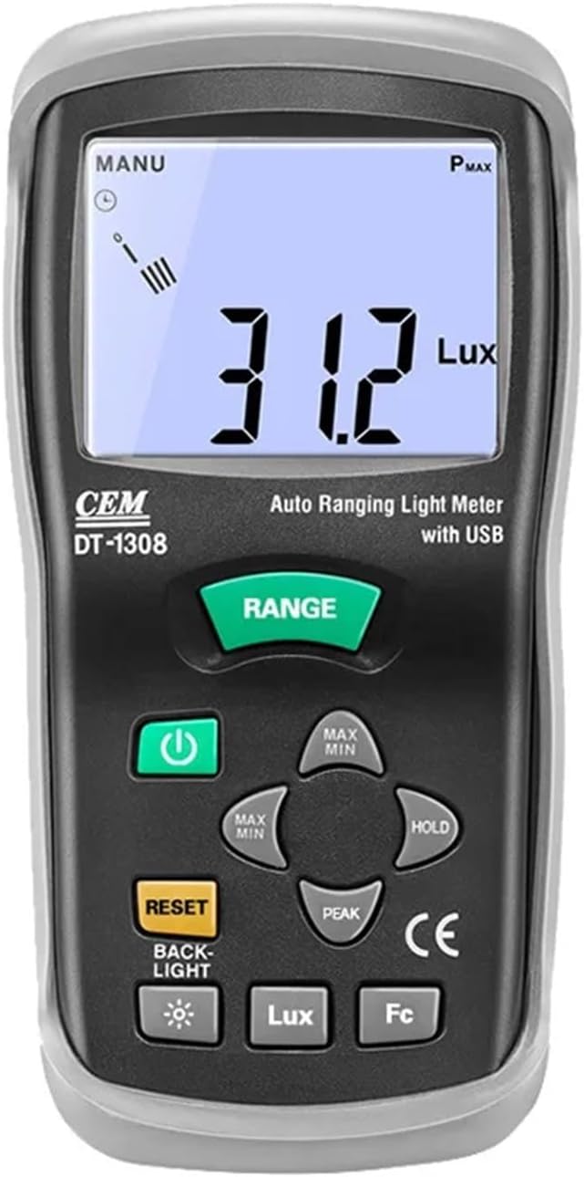 Spectrometer, DT-1308 Portable Photometer Illumination Meter Luminance Backlight Function