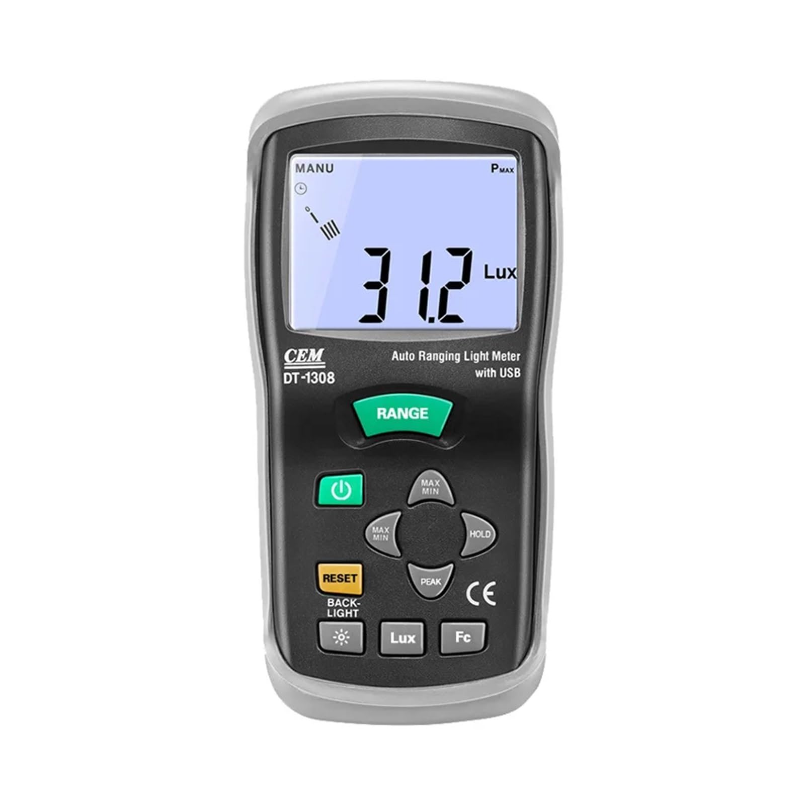 Spectrometer, DT-1308 Portable Photometer Illumination Meter Luminance Backlight Function