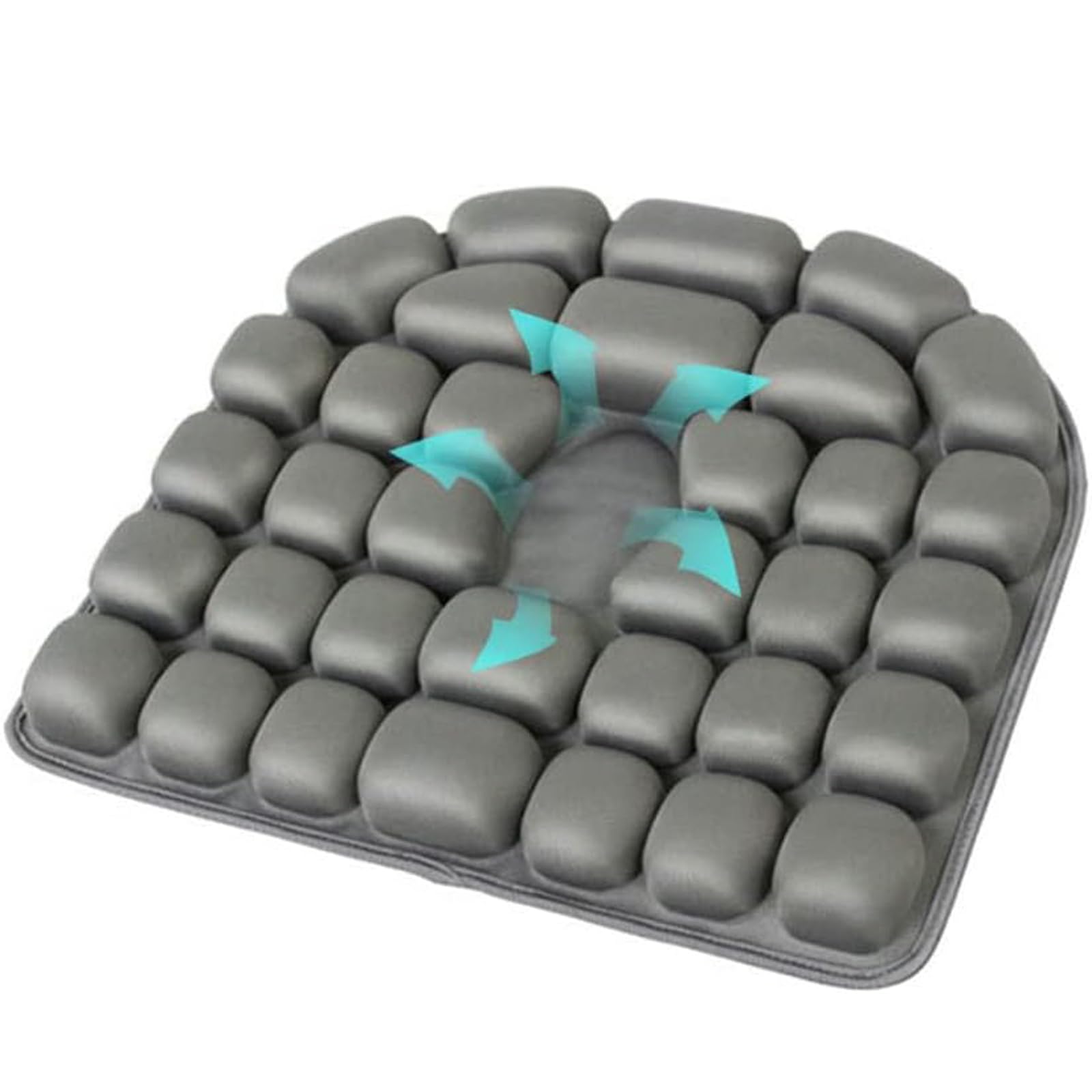 Cojín Antiescaras para Silla De Ruedas, Cojines Inflables para Asiento De Aire, Cojín Inflable para Asiento De Coche, Silla De Oficina, Silla De Ruedas,Gris