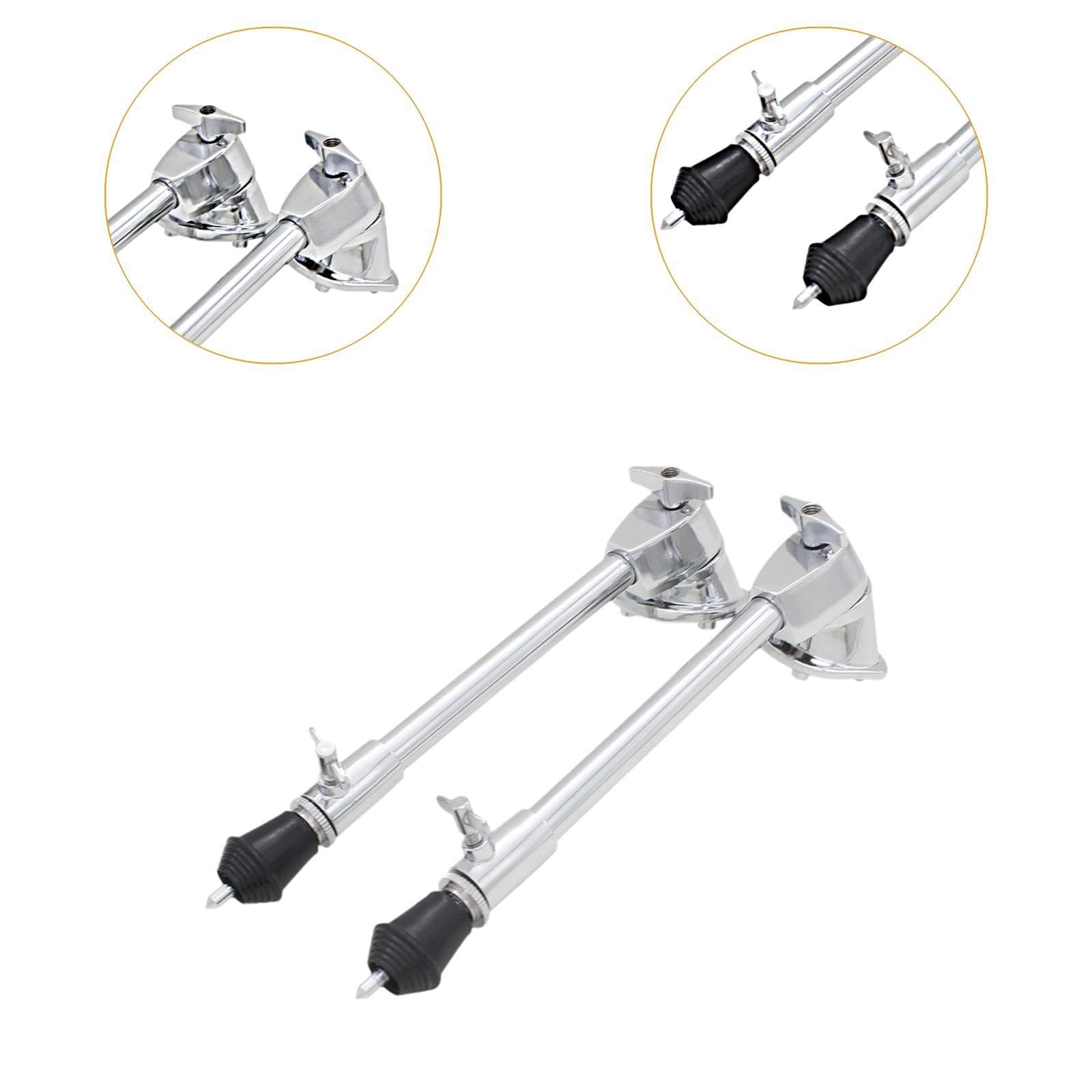 2 gambe per tom tamburo in metallo supporto professionale antiscivolo universale Fit fai da te ad alta resistenza stabile set accessorio