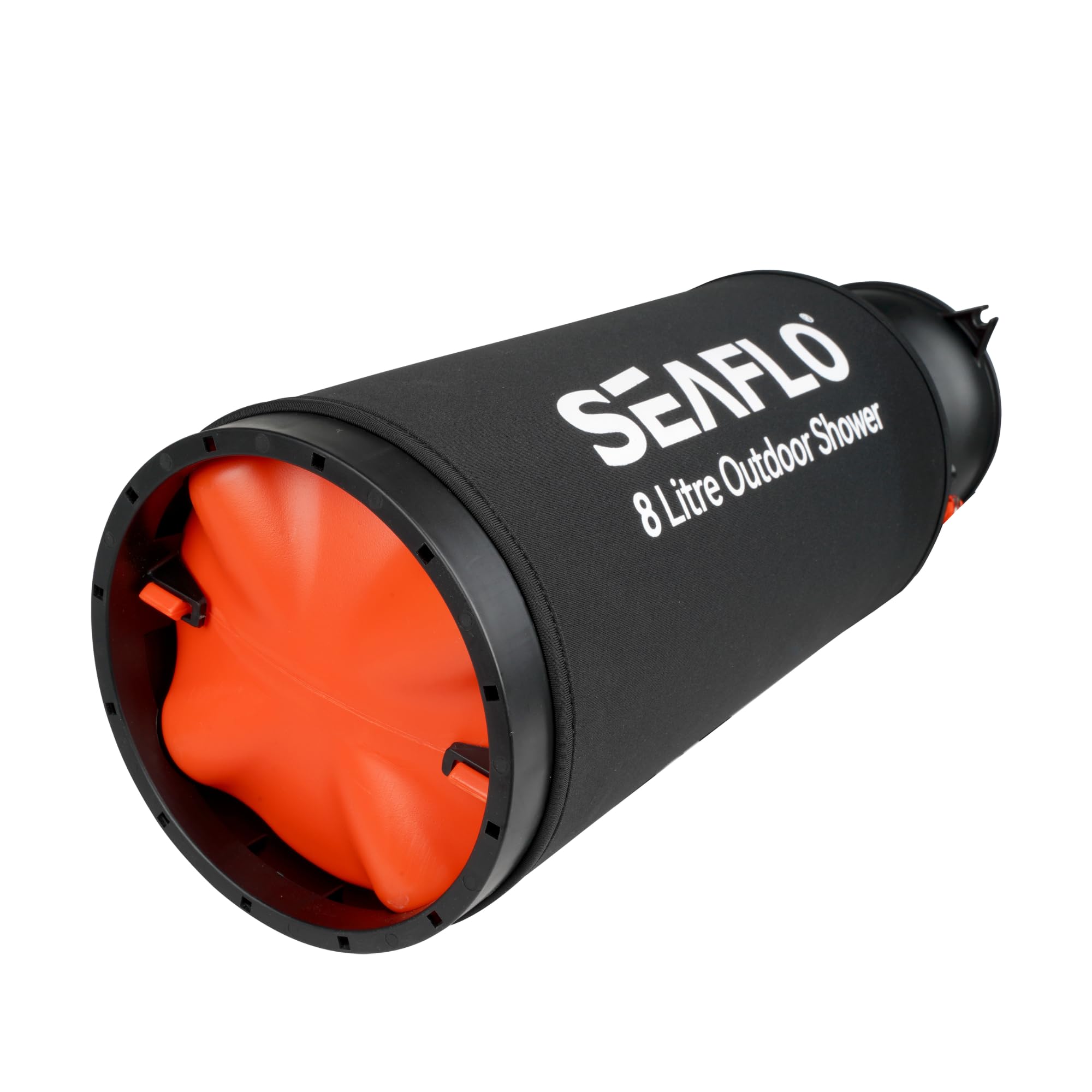 SEAFLO Douche de camping portable de 8 litres - 7 modes de pulvérisation - Pommeau de douche à main haute pression - Sac d'isolation thermique pour plage, randonnée, chien, voiture, lavage de jardin