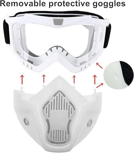 Miniatura 3 de LJDJ Gafas de motocicleta con máscara extraíble  Gafas de motocross ATV Anti-UV ajustables MX Riding Offroad Ciclismo Moto Gafas protectoras Racing