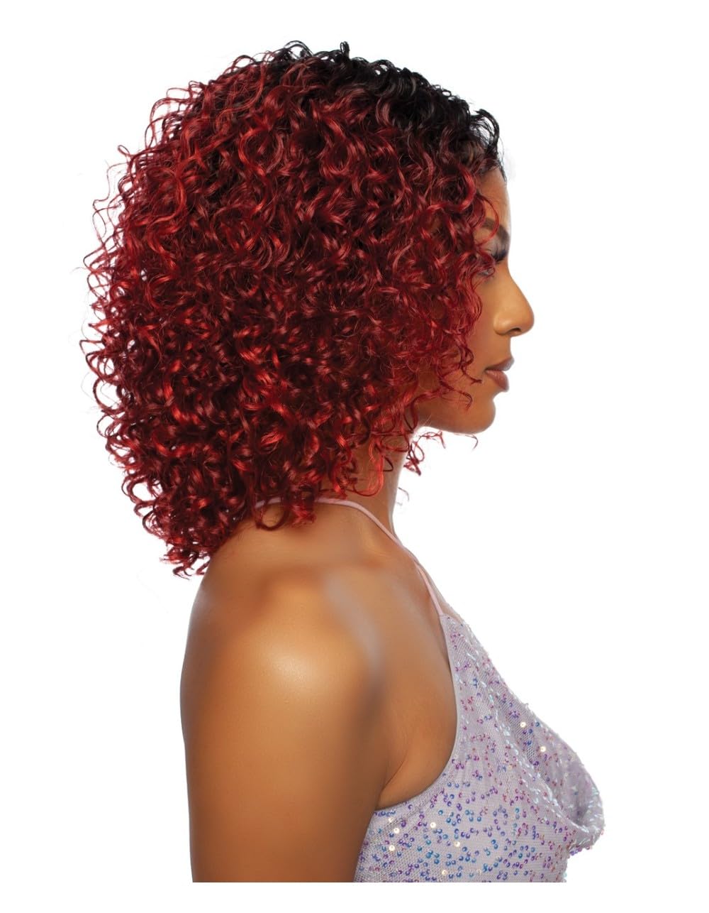 Mane Concept Red Carpet Synthetic Loose Curl Deep Part HD Lace Front Wig - RCMS285 STAR (F1B/30)