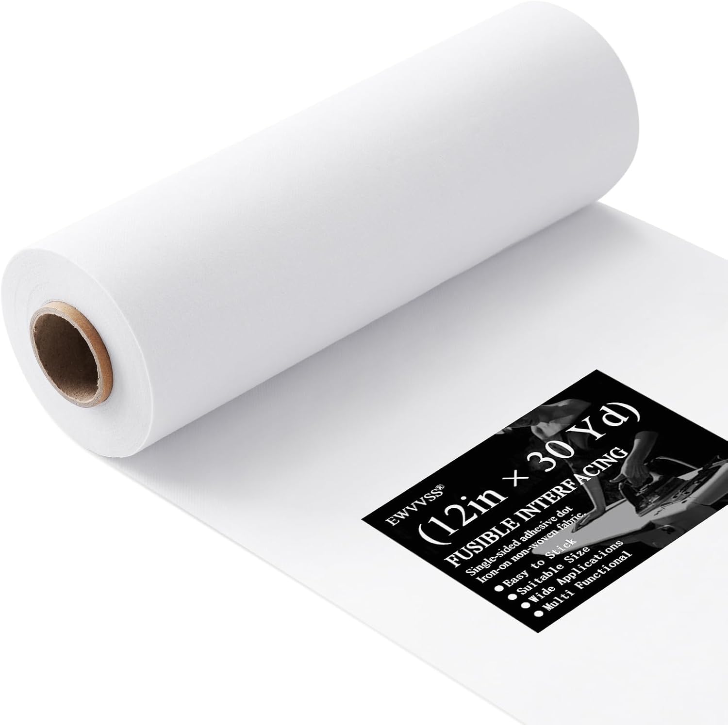 Light Weight 12"X 30 Yards Fusible Interfacing for Sewing