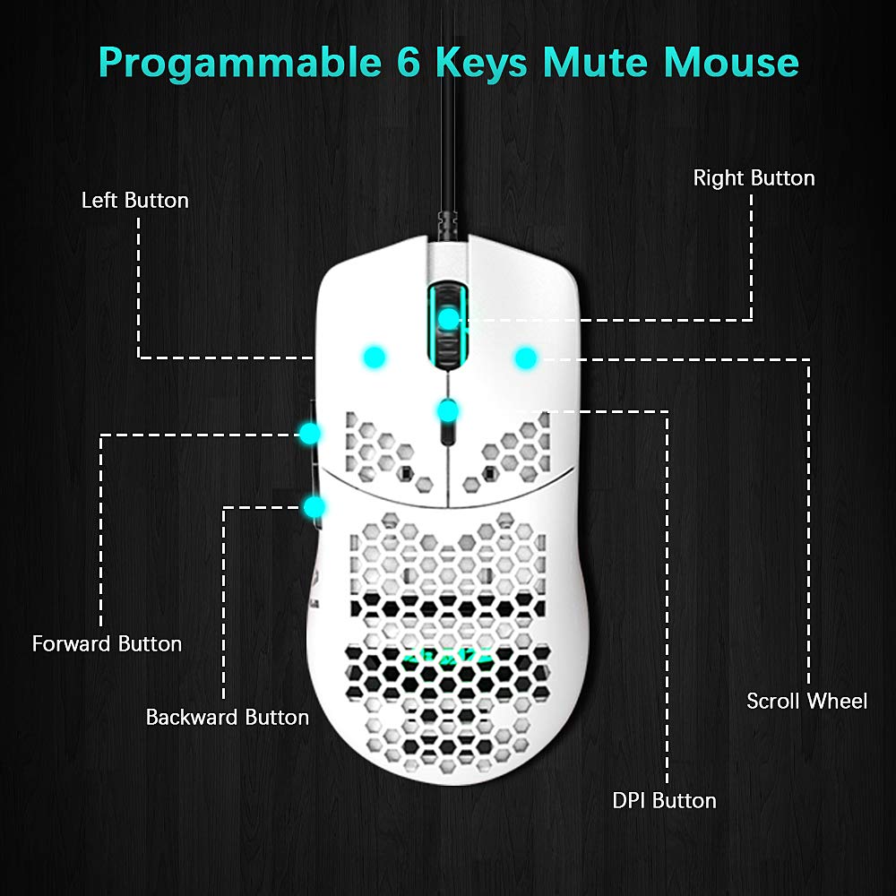 Tastiera da gioco cablata, set di mouse 3 in 1, tastiera meccanica con interruttore blu retroilluminato arcobaleno, mouse da gioco da RGB da 16000 DPI con 7 pulsanti +10 mouse pad retroilluminato RGB