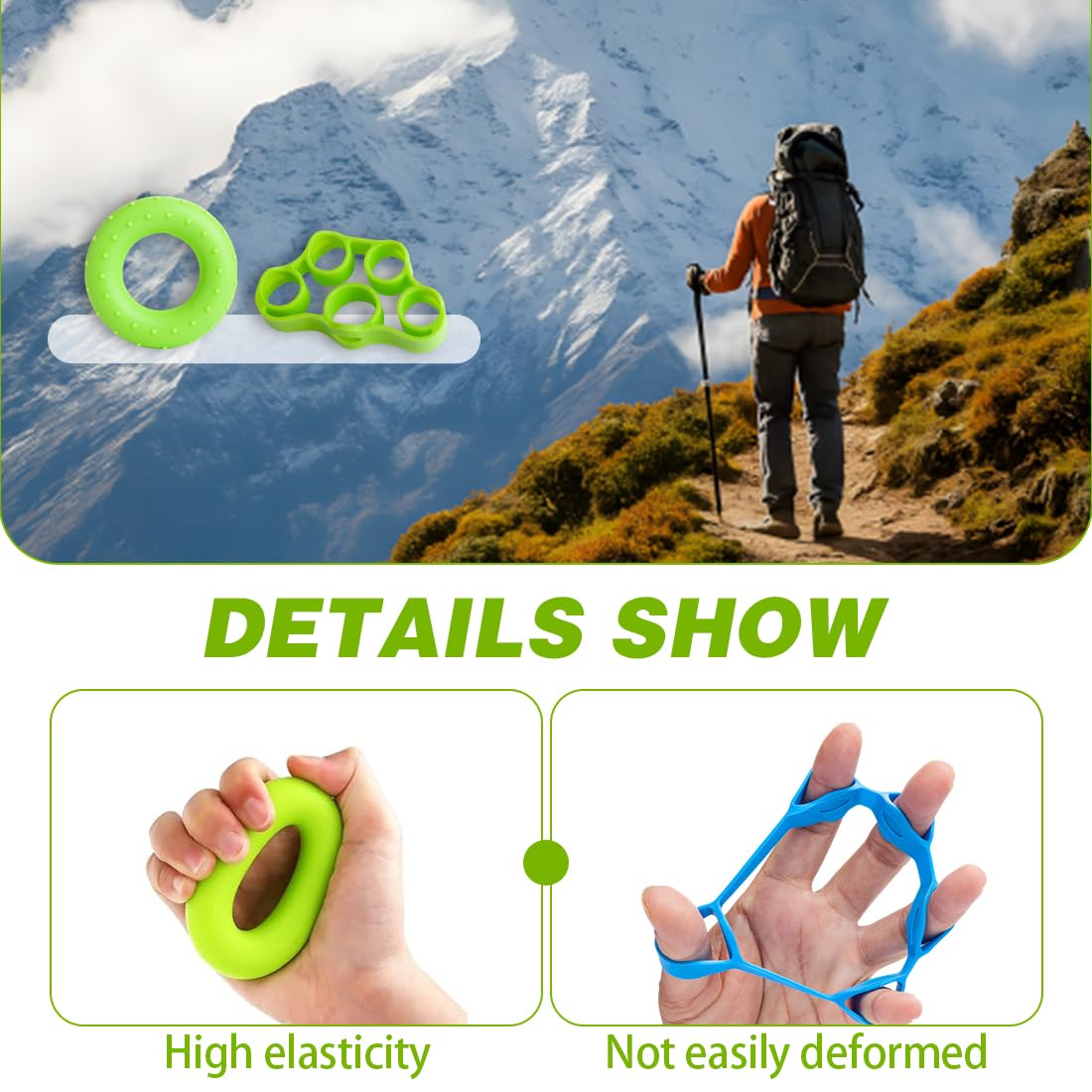 4 Pcs Set Per Allenamento Delle Mani E Delle Dita Forza Presa Trainer Avambraccio Allenatore Mano Dita Estensore Dita Grip Ring Allenamento Mano E Avambraccio