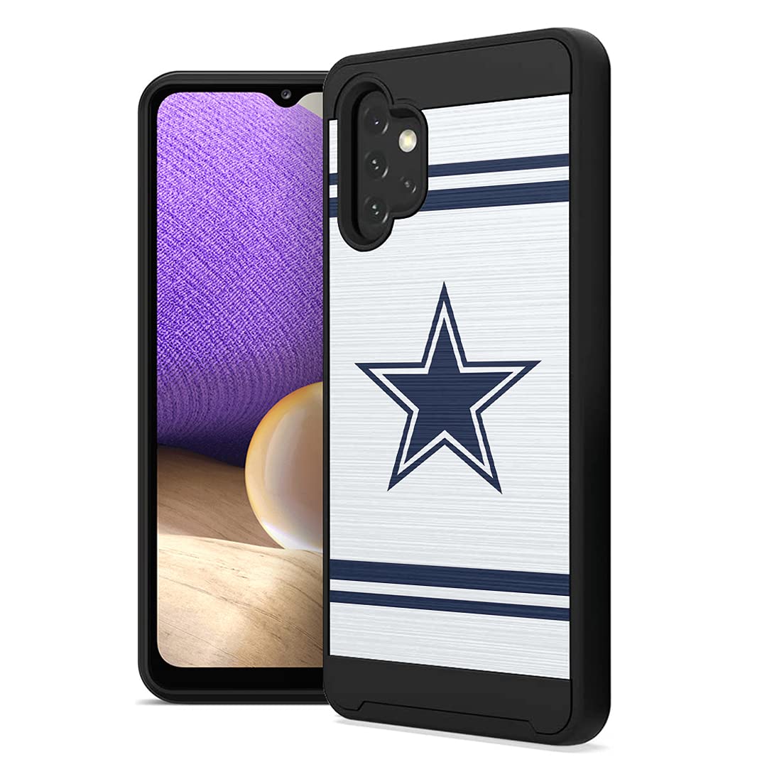 Moriko Case Compatible with Galaxy A32 5G [Cute Brushed Texture Shockproof Hybrid Slim Design Protective Black Phone Case Cover] for Samsung Galaxy A32 5g All Carriers (Cowboy)
