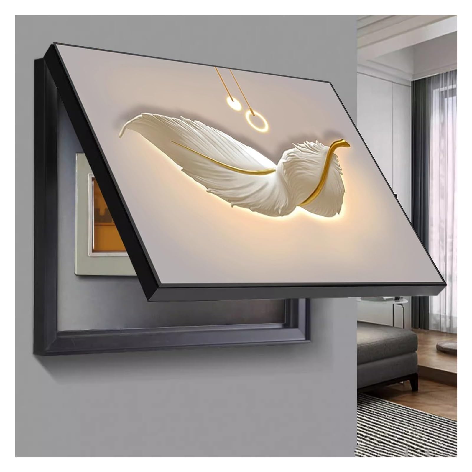 Copertura Decorativa Moderna del Contatore Elettrico Quadro Copri Quadro Elettrico Coperchio Contatore Elettrico Decorativo Quadro Copri Contatore(A,60x50cm)