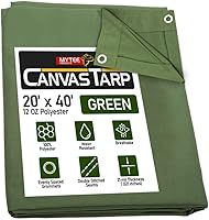 Vista 37 de Mytee Products Lona de lona marrón oscuro de 6 x 8 pies de 12 onzas, resistente al agua y transpirable, lonas resistentes, cubierta de lona