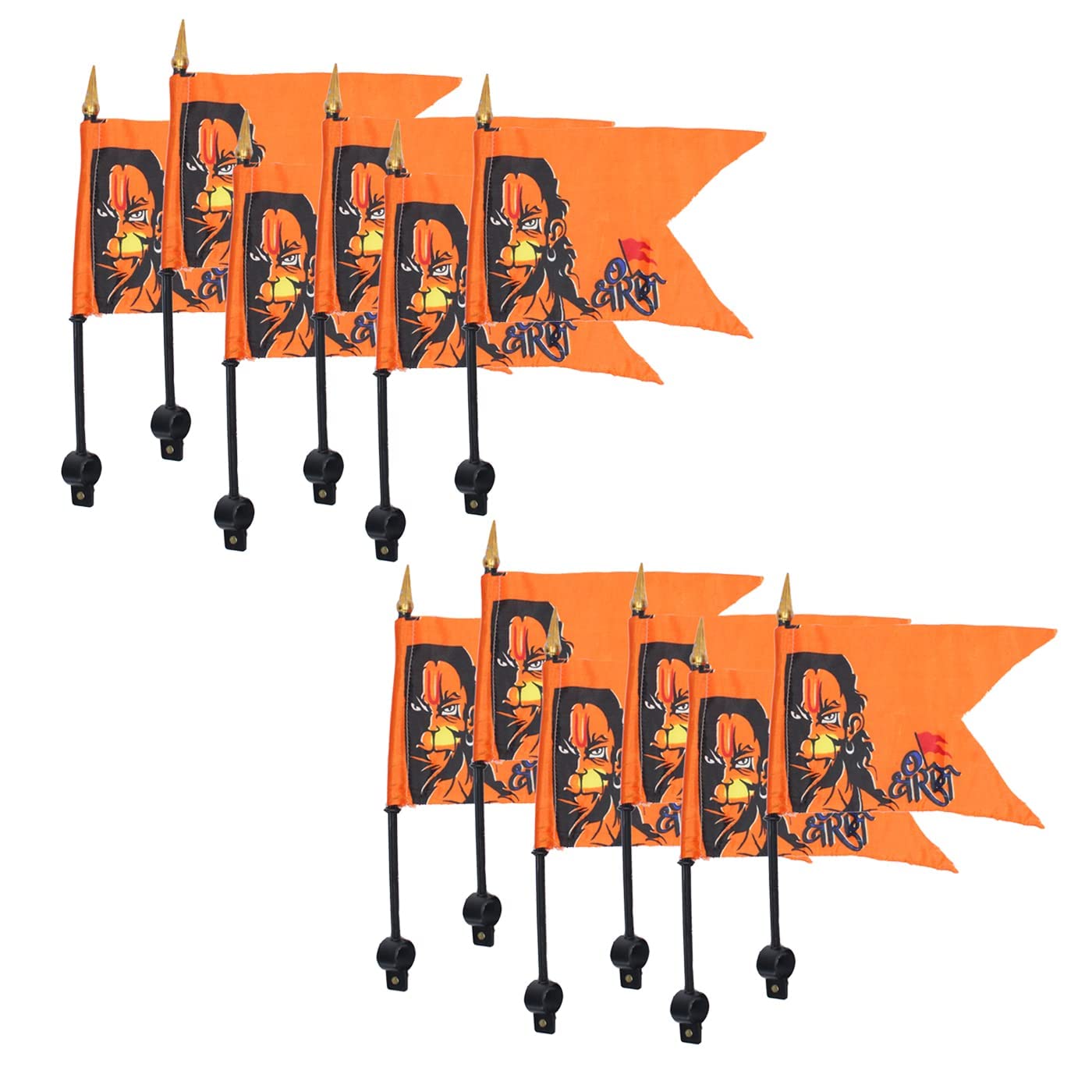 Verbier Hanuman Ji Bike Flag Printed Cloth Flag Jai Shree Ram Flag for Bike Handle Flag Ram Ji Flag for Bike and Cycle (Set of 12) (B0C2PTBTMD) Amazon Price History, Amazon Price Tracker