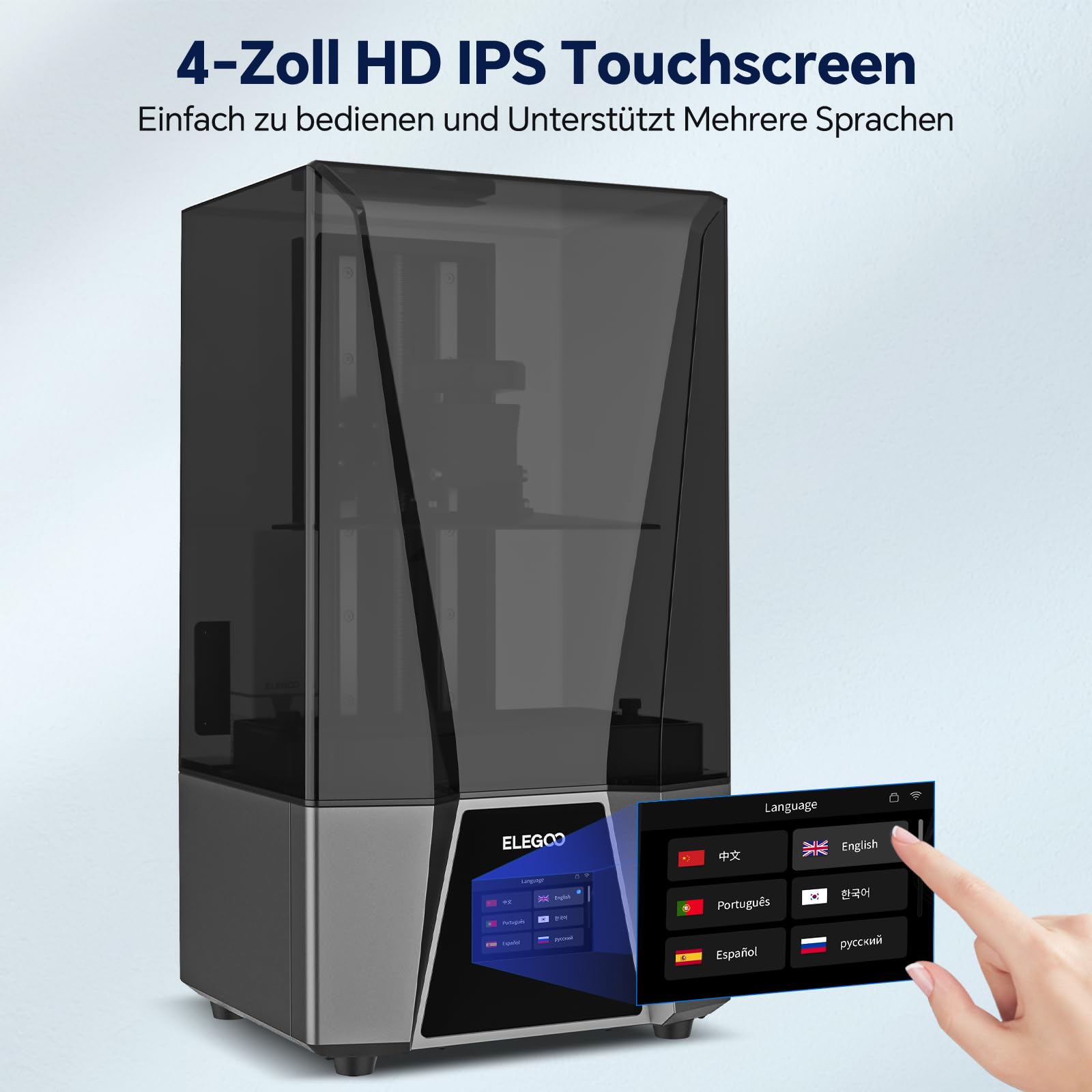 ELEGOO Saturn 3 Ultra 12K UV Lichthärtender MSLA Resin 3D Drucker mit 10 Zoll Monochrom-LCD Neuer ACF Trennfilm Wi-Fi Übertragung Große Druckgröße von 218.88 × 122.88 × 260 mm