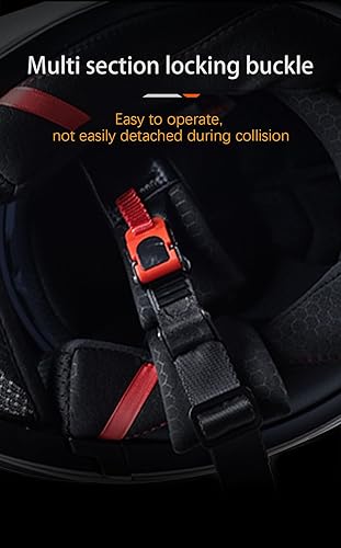 Miniatura 8 de Casco de motocicleta con visera completa, casco de cara completa con visera doble para hombres, mujeres y adultos con protector solar ahumado,