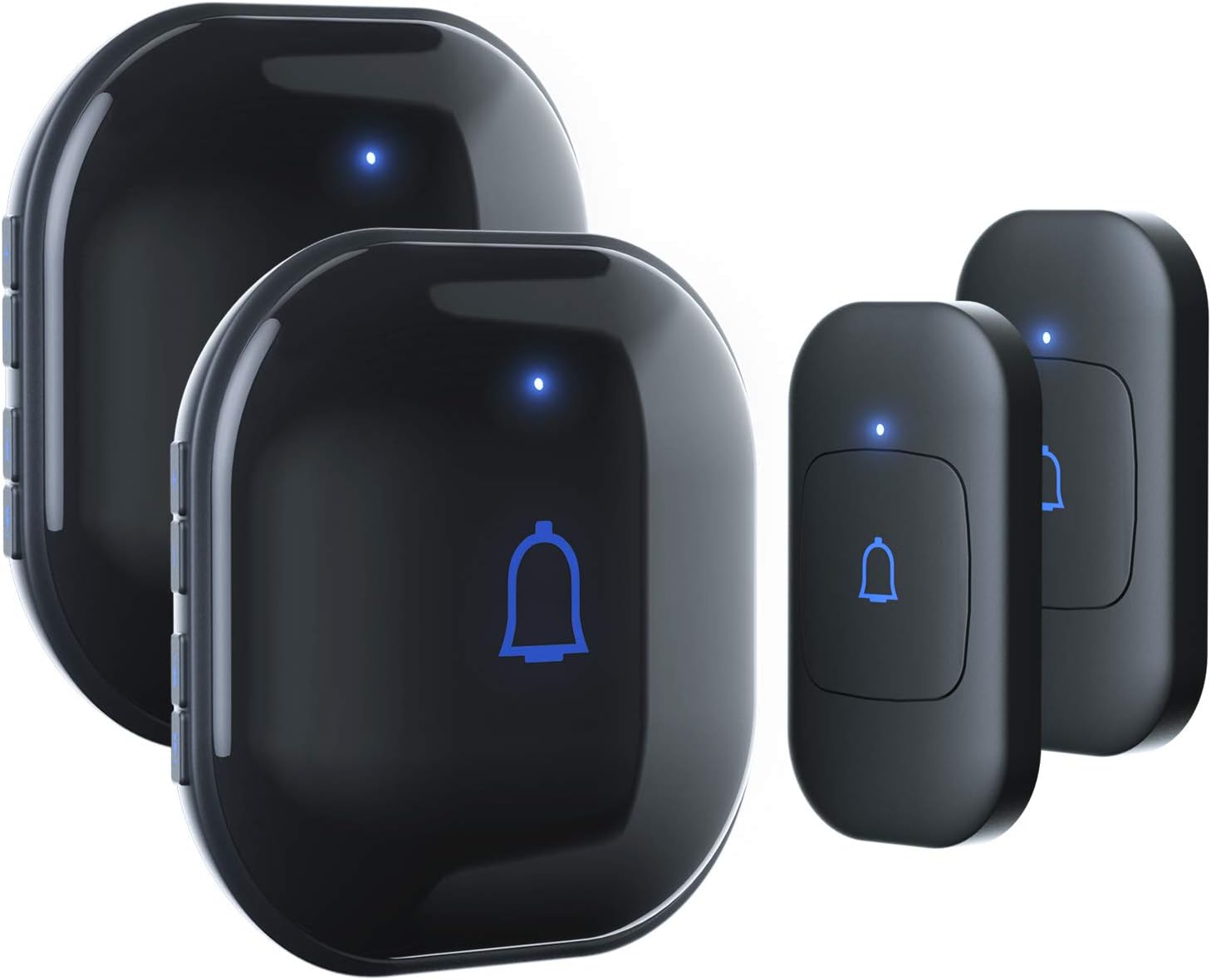 Wireless Doorbell, Amicoson Waterproof Door Bell Chime Kit Alarm for Home at Over 1000 Feet Range Operating with 56 Melodies, LED Flash, 7 Levels Adjustable Volume