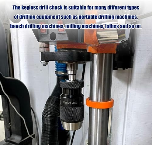 Miniatura 4 de ATNVIDSG Portabrocas sin llave MT4 Morse Taper Mount, fresadora y taladradora de 3 mandíbulas para taladros portátiles, taladros de banco,
