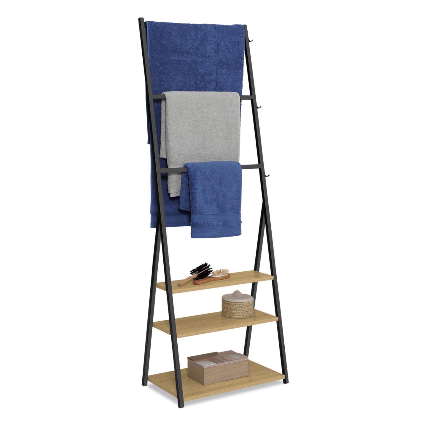 IDMarket - Porte-​serviettes 3 niveaux DETROIT 3 étagères design industriel